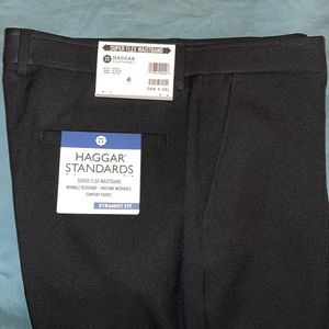 Haggar Men’s Dress Pants NWT Black 34X29
